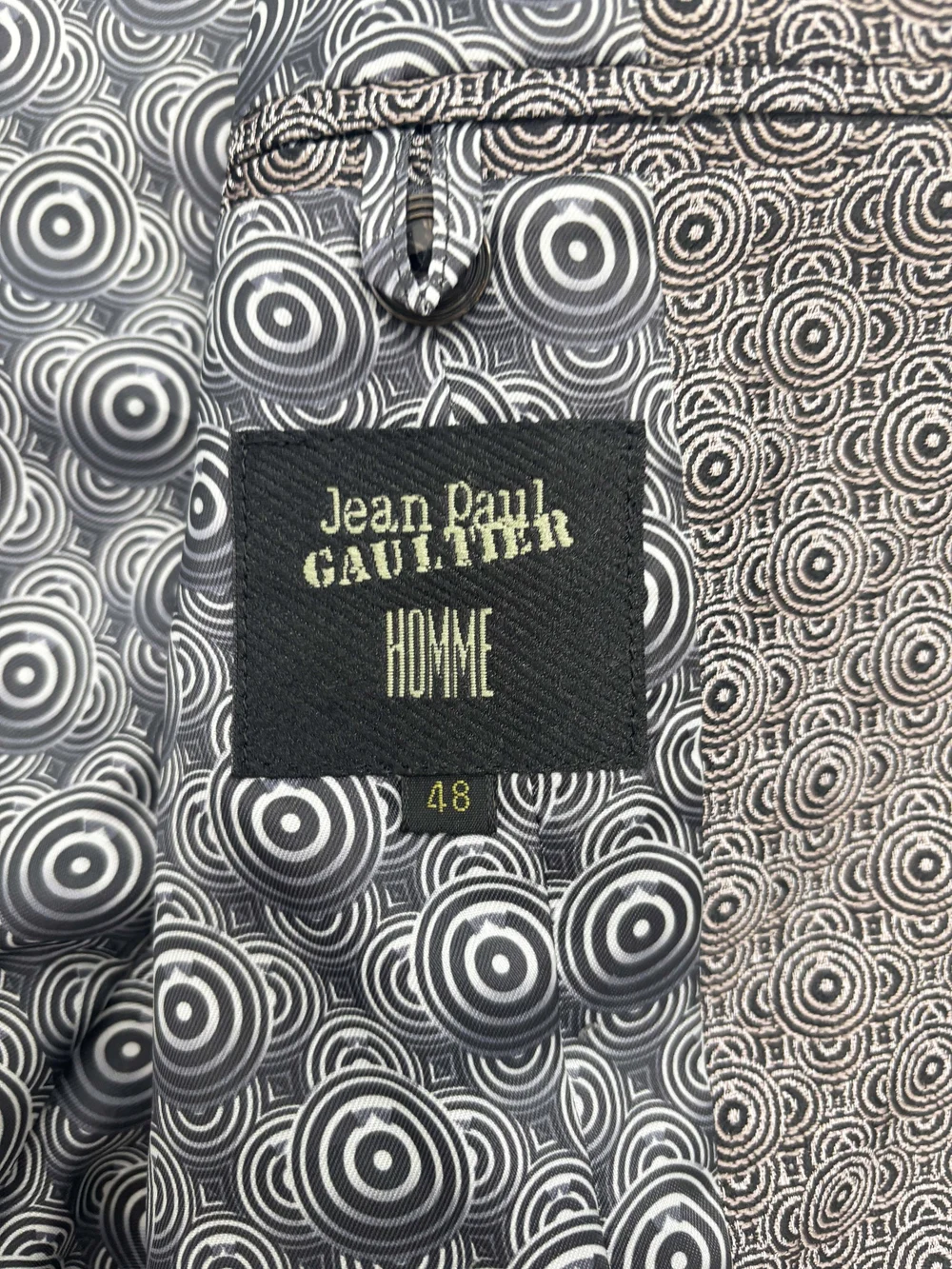 Jean Paul Gaultier ストライプスーツ 48 グレービンテージ Jean Paul Gaultier Homme F/W 1996 orb pattern blazer — JAMES VELORIA